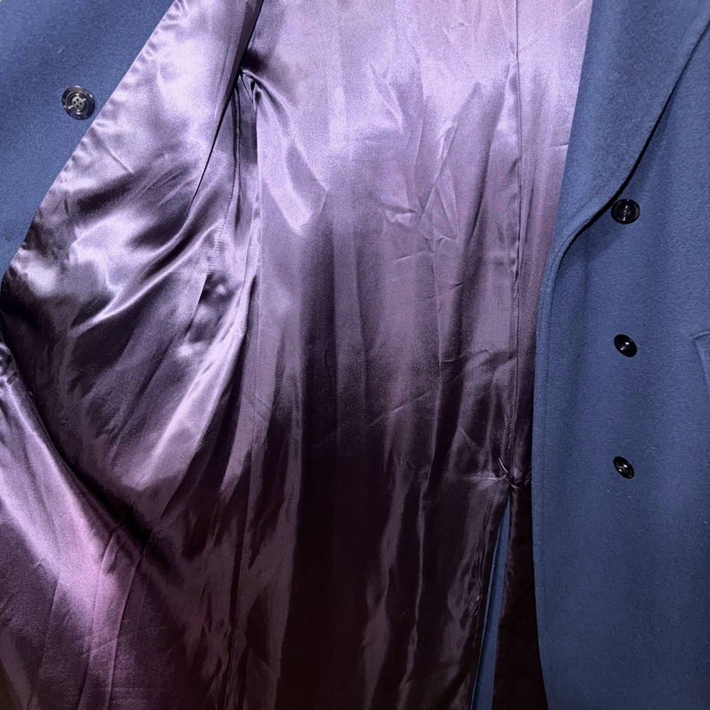 Pendleton Virgin Wool Navy Long Double Breasted C… - image 5